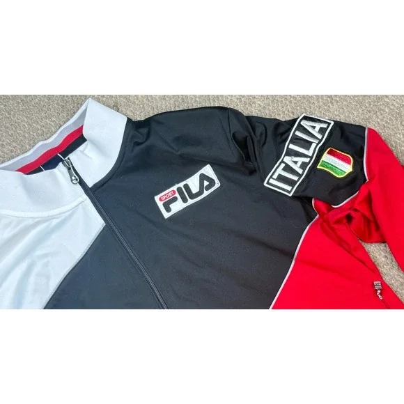 Fila Sport Italia Men's Full Zip Long Sleeve Track Jacket Size Large - Picture 3 of 9